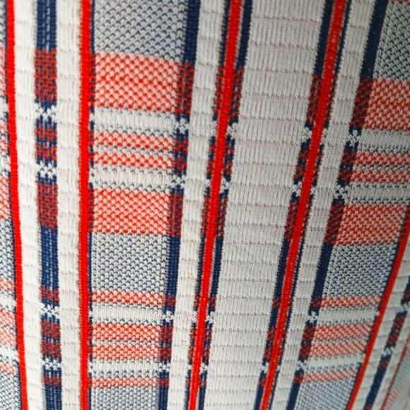 Vintage 70's Jantzen Beach Skirt Maxi A-Line Geometric Stripes Stretchy - Picture 5 of 11